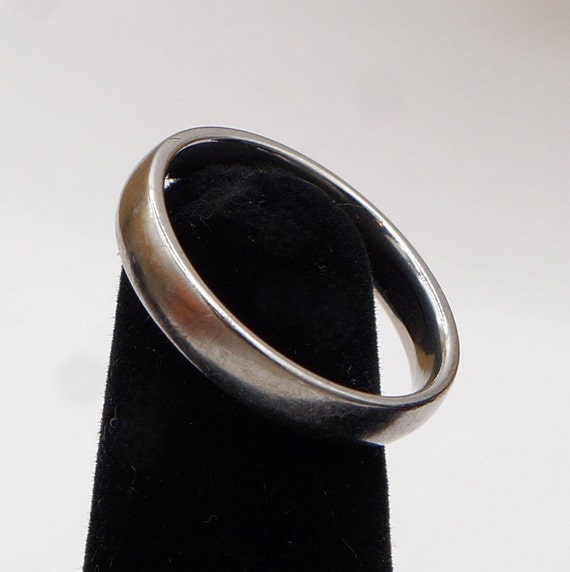 Vintage Stainless Steel Wedding Band Size 10.25 - image 1