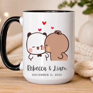 Personalized BuBu & Dudu Couple Mug, Custom Anniversary Valentine Gift