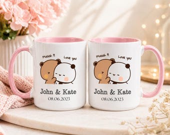 Custom Bubu & Dudu Ceramic Mug, Couple Gift, Anniversary Wedding Present