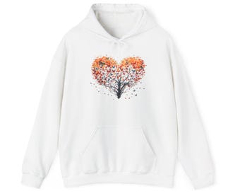 Butterfly Heart Heavy Blend Hooded Sweatshirt