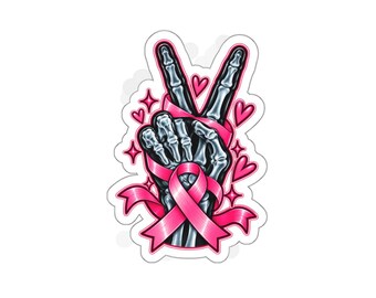 Radiology Stickers Breast cancer Awareness, Mammography inspired X-ray Die-Cut Stickers