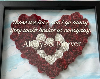 Personalized Memorial Floral Shadow Box: Remembrance Gift