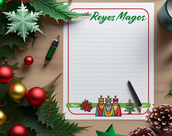 Printable Carta a Los Tres Reyes Magos / Letter to the Three Wise Men