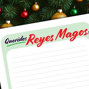 Printable Carta a Los Tres Reyes Magos / Letter to the Three Wise Men