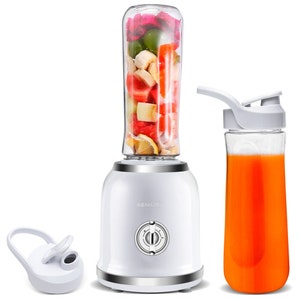 Geniuslix Personal Blender for Smoothies and Shakes Portable Mini Smoothie Blender 2 Speed Manual Control  Pulse Functions