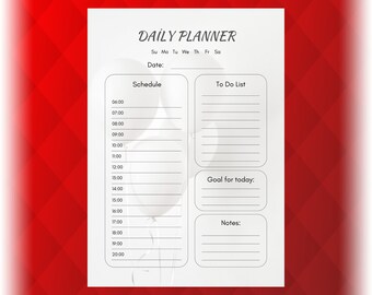 24 Hour Daily Planner Printable, Hourly Planner, Military Time Plan ...