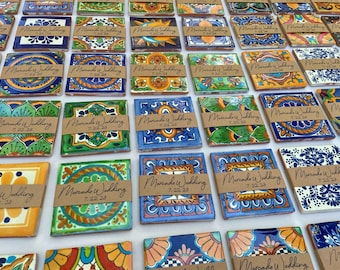 Mexican Tile Wedding Favor Coasters