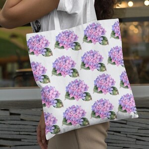 Hydrangea Beach Bag Book Bag Teacher Tote Bag Floral Tote Bag Canvas Bag Travel Accesories Shopping Bag Gifts For Friends Gifts For Her