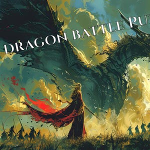 Epic Dragon Battle Jigsaw Puzzle - Available in 252, 500, 1000, 2000 Pieces - Legendary Fantasy Art