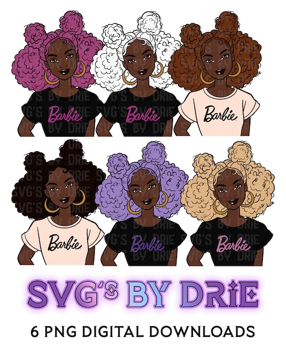 Black Doll Curly Afro Puffs PNG Transparent Background Etsy
