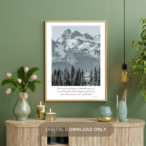 Isaiah 54:10 Wall Art - Scenic Mountains, Christian Home Decor, Faithful Promises, Inspirational Bible Verse, Trust in God - Religious Gift