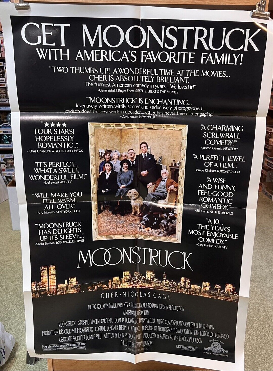 1987 moonstruck ORIGINAL MOVIE POSTER 27 X 41 One Sheet - Etsy