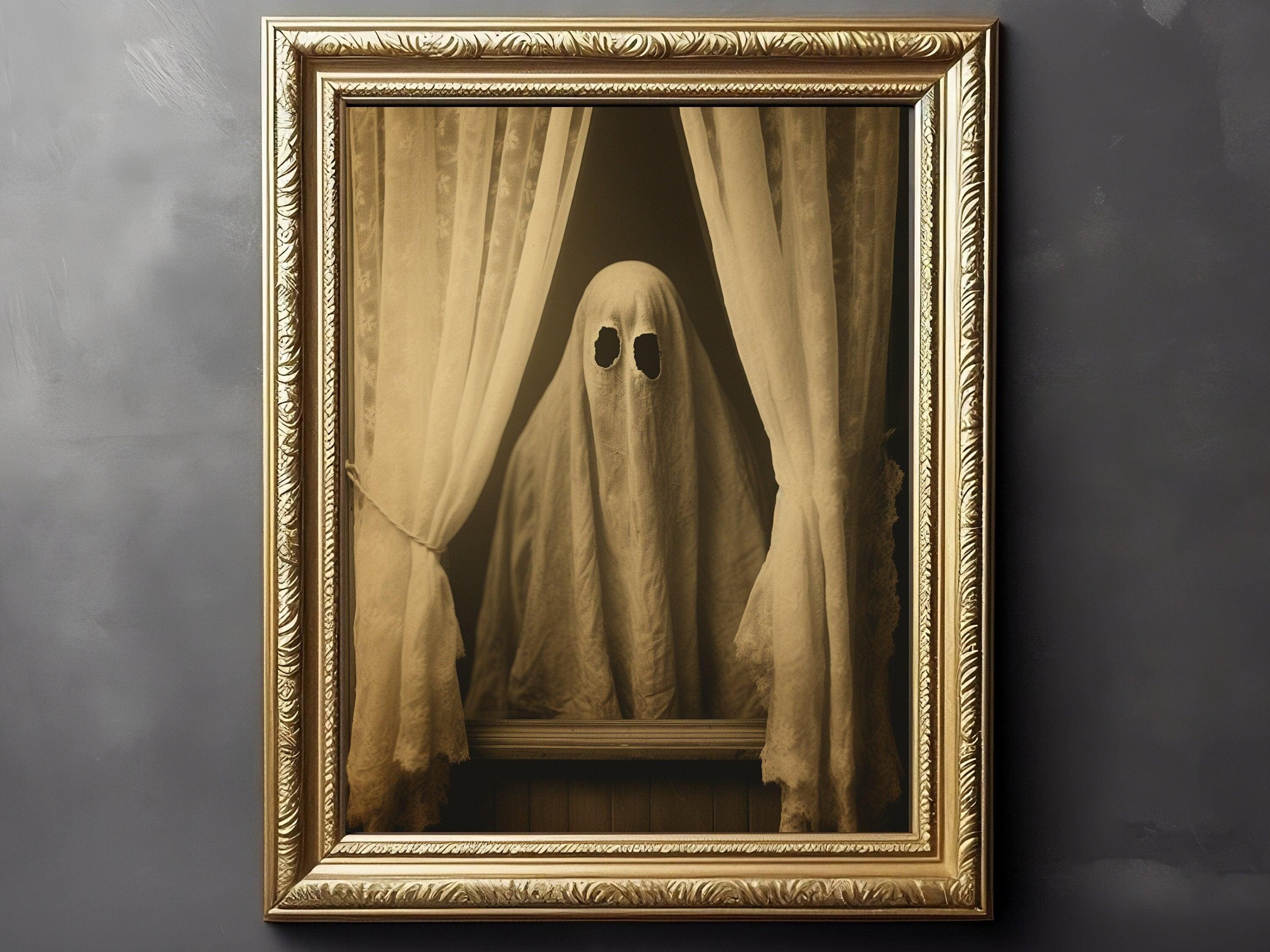 Creepy Ghost in the Window - Gothic Print Poster, Vintage Photography ...