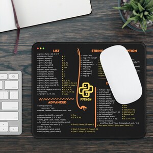 Python Cheatsheet Premium Mousepad for Software Engineers, Coding ...