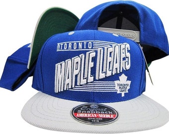 Vintage American Needle NHL Toronto Maple Leafs Blue/Grey Adjustable Snapback Hat / Cap - NWT