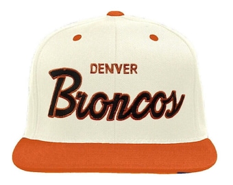 Vintage NFL Denver Broncos Script Snapback Hat / Cap - NWT