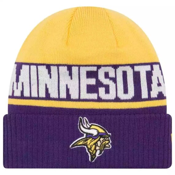 New Era Minnesota Vikings Chilled Cuff Knit Cap / Beanie - Etsy display picture 3