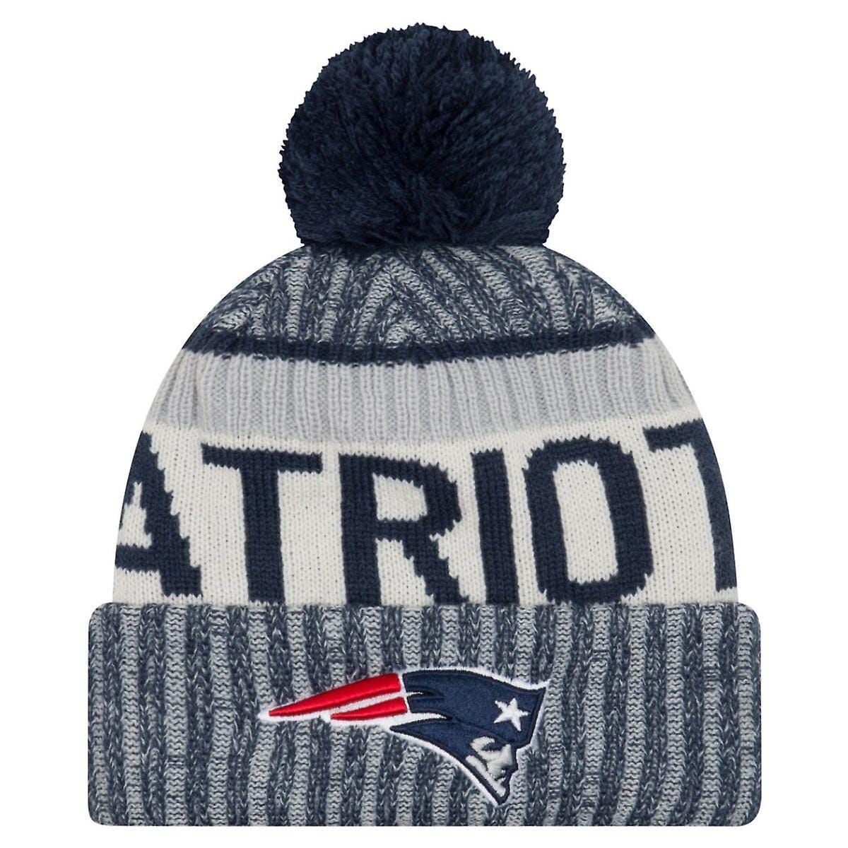 Beautiful New Era New England Patriots Field With Pom Beanie NFL One Of A Kind NFL New England Patriots 2016 Classic On Field Sport Knit  main image 4
