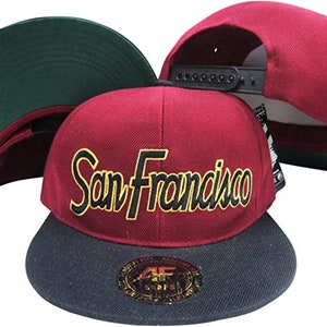 Vintage AF Snapback California Old English Black/Red Adjustable Snapback Cap / Hat - NWT