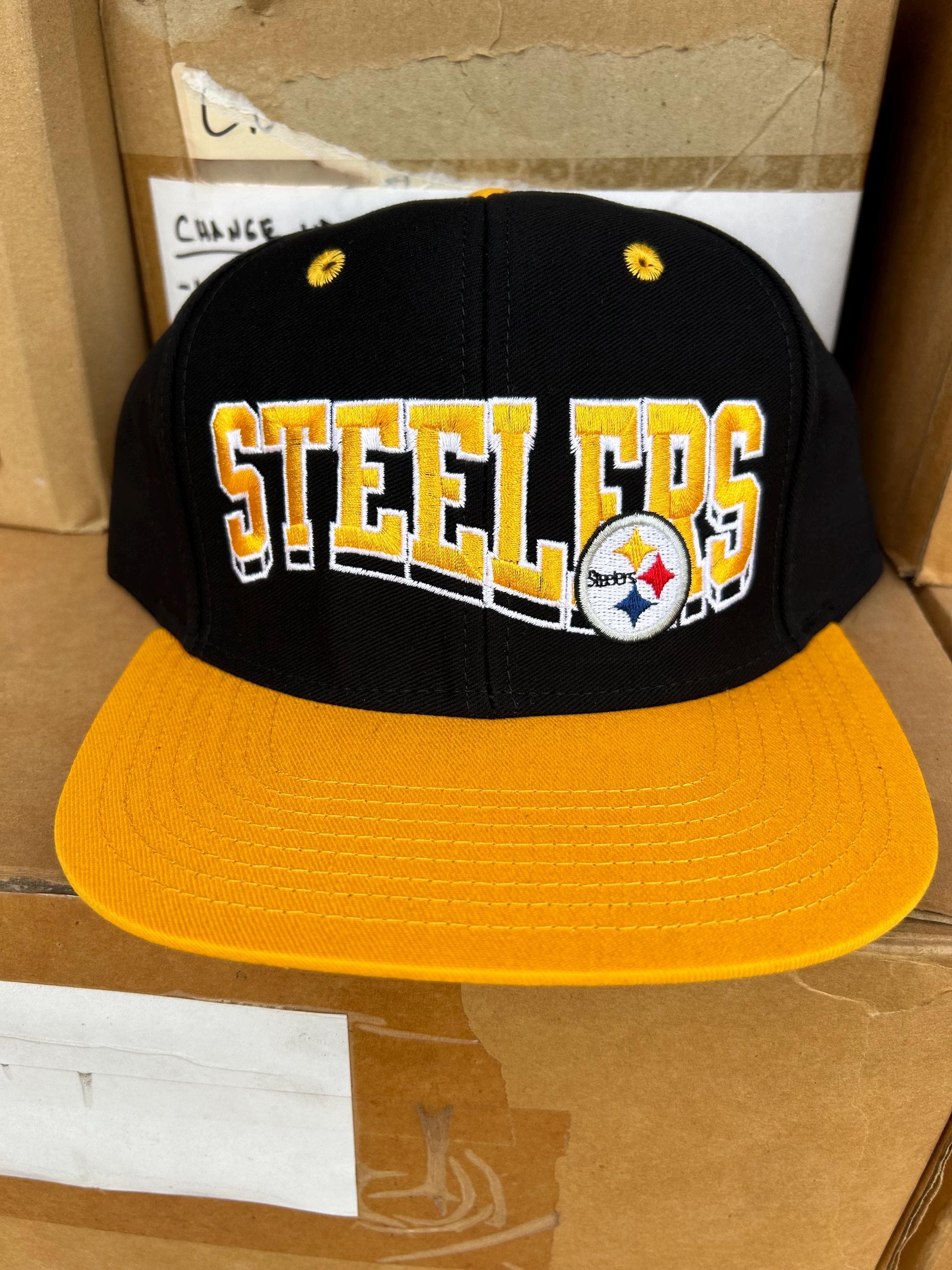 Vintage Pittsburgh Steelers NFL Wave Adjustable Snapback Hat/cap