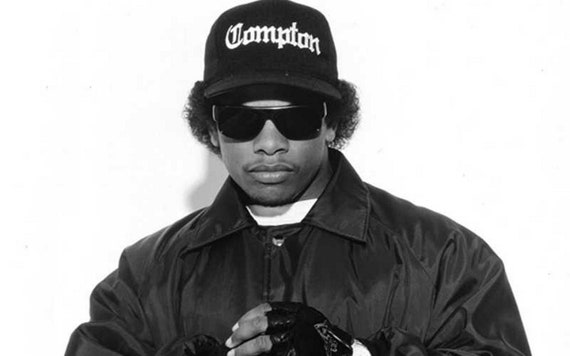 Vintage AF Snapback Compton Cursive Script Black/… - image 2
