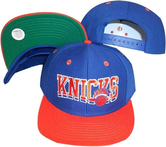 The Game New York Knicks Hat Snap back Hat Adjustable Blue Orange