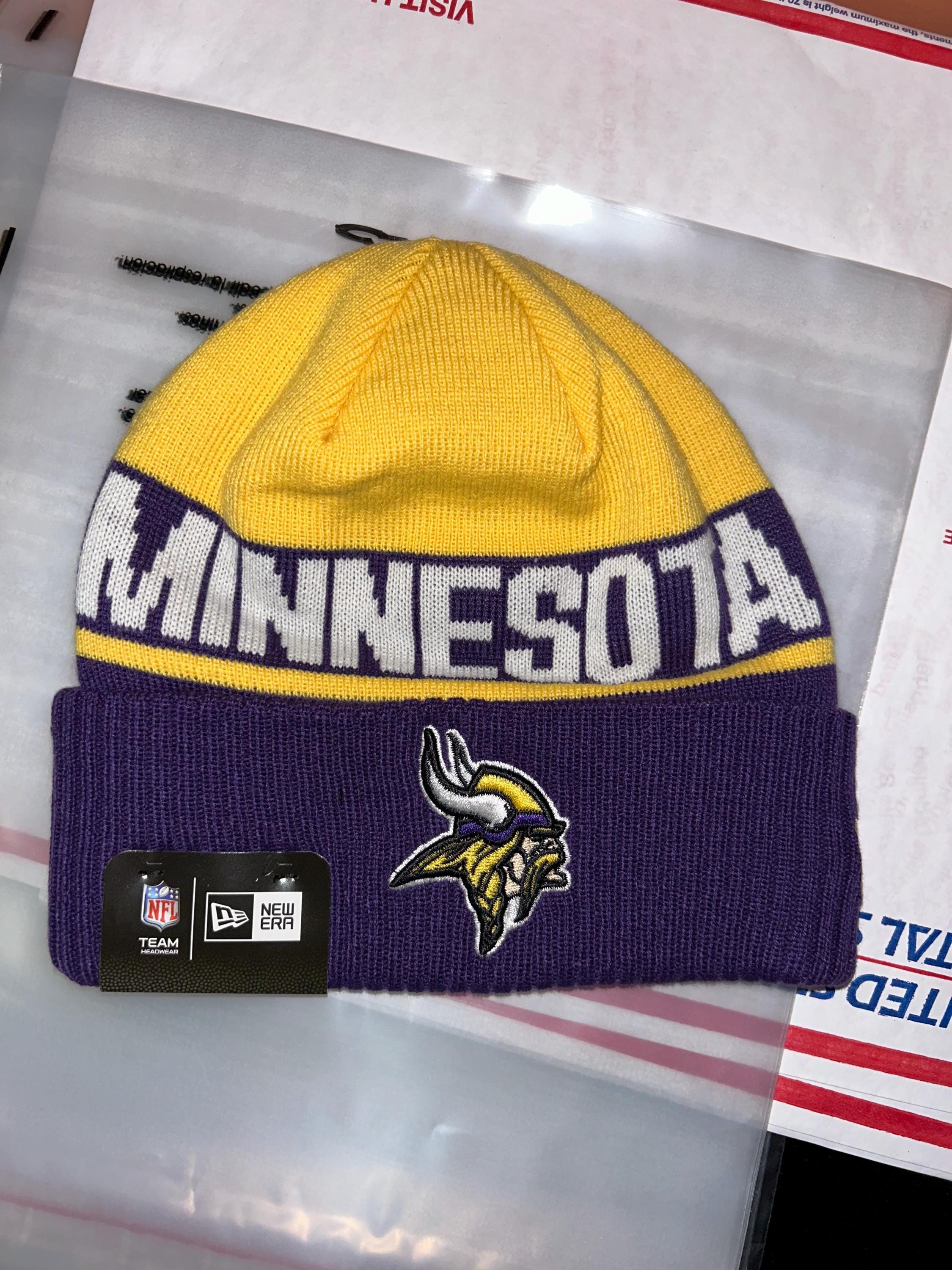 Exclusive New Era Minnesota Vikings NWT Beanie Cuff Winter Hat New One Of A Kind New Era Knit Winter Beanie Cuff Beanie - Minnesota Vikings  main image 3