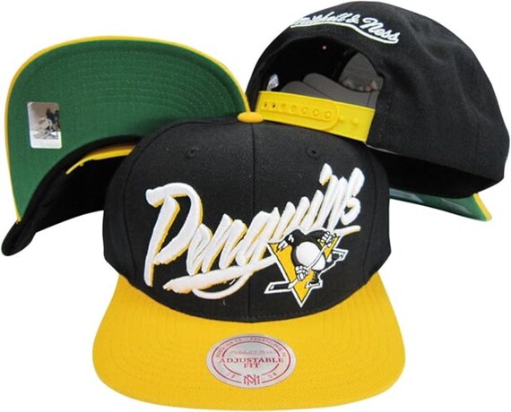 Vintage NHL Pittsburgh Penguins Mitchell & Ness Snapback Hat Cap avec Vert.Stripes - France