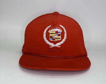 Vintage Cadillac Hat 80s 90s Snapback Corduroy Cap H16 - Etsy