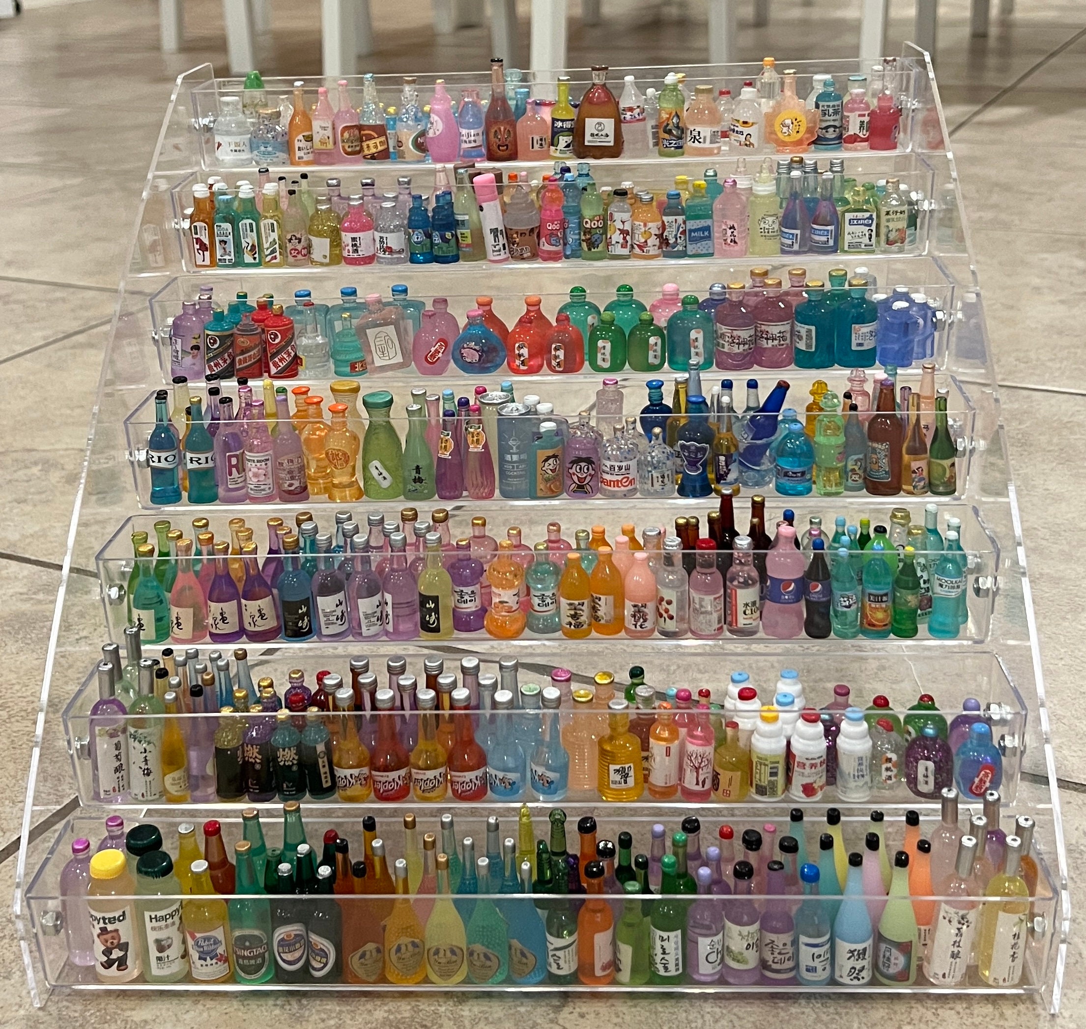 30 Random Pieces DIY Mini Bottle Miniature Dollhouse Etsy