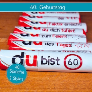 Duplo Banderolen 60 Geburtstag, Du bist..., Geburtstagsgeschenk, 60 Geburtstag, Geburtstagsgeschenk, Download
