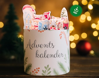 Calendario de Adviento Duplo Mini | Navidad | Calendario de Adviento DIY | Descargar Calendario de Adviento Duplo Mini | Archivo digital | Envoltorios Duplo