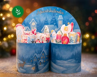 Calendario de Adviento Duplo Mini | Navidad | Calendario de Adviento DIY | Descargar Calendario de Adviento Duplo Mini | Archivo digital | Envoltorios Duplo