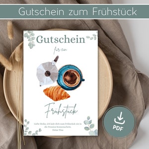 Gutschein Frühstück | Frühstücksgutschein | Frühstücken | Freund | Freundin | Geschenkidee | Valentinstag | personalisiert | Last Minute