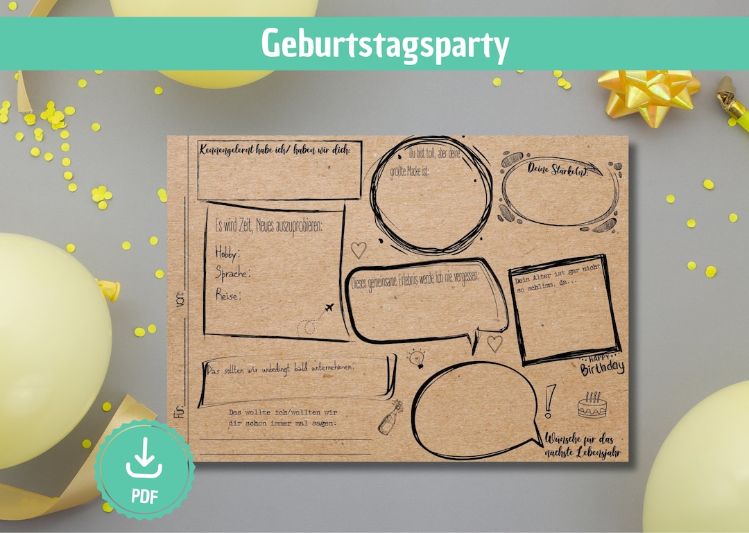 Gästebuchkarten Mit Fragen Zum Ausfüllen, Gästebuch Alternative
