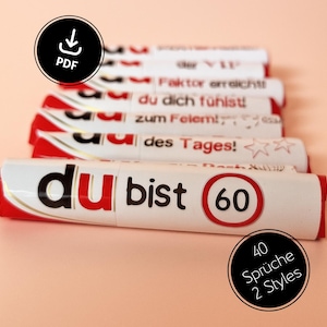 Duplo wrappers for a 60th birthday, You are..., birthday present, 60th birthday, birthday gift, download image 1