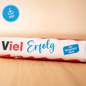 Kinderriegel Banderolen zum Download, Viel Erfolg,  Mutmacher,  Prüfungsmotivation