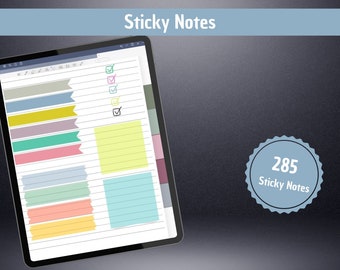 GoodNotes | Sticky Notes | Aufkleber | iPad Aufkleber| digitaler Planer | digitale Notizen  Digitale | Tablet | Transparent