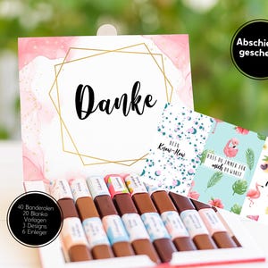 Merci Banderolen Abschiedsgeschenk, Merci Geschenkbox, Abschiedsgeschenk, Danke