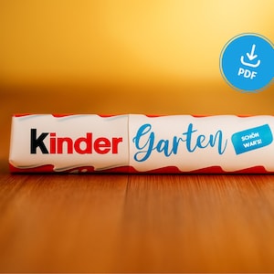 Kinder chocolate bar wrappers for kindergarten | Farewell | Educators | Children | Thank you