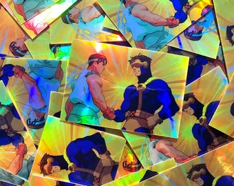 Ryu×Cyclopes Epic Handshake sticker(holographic)