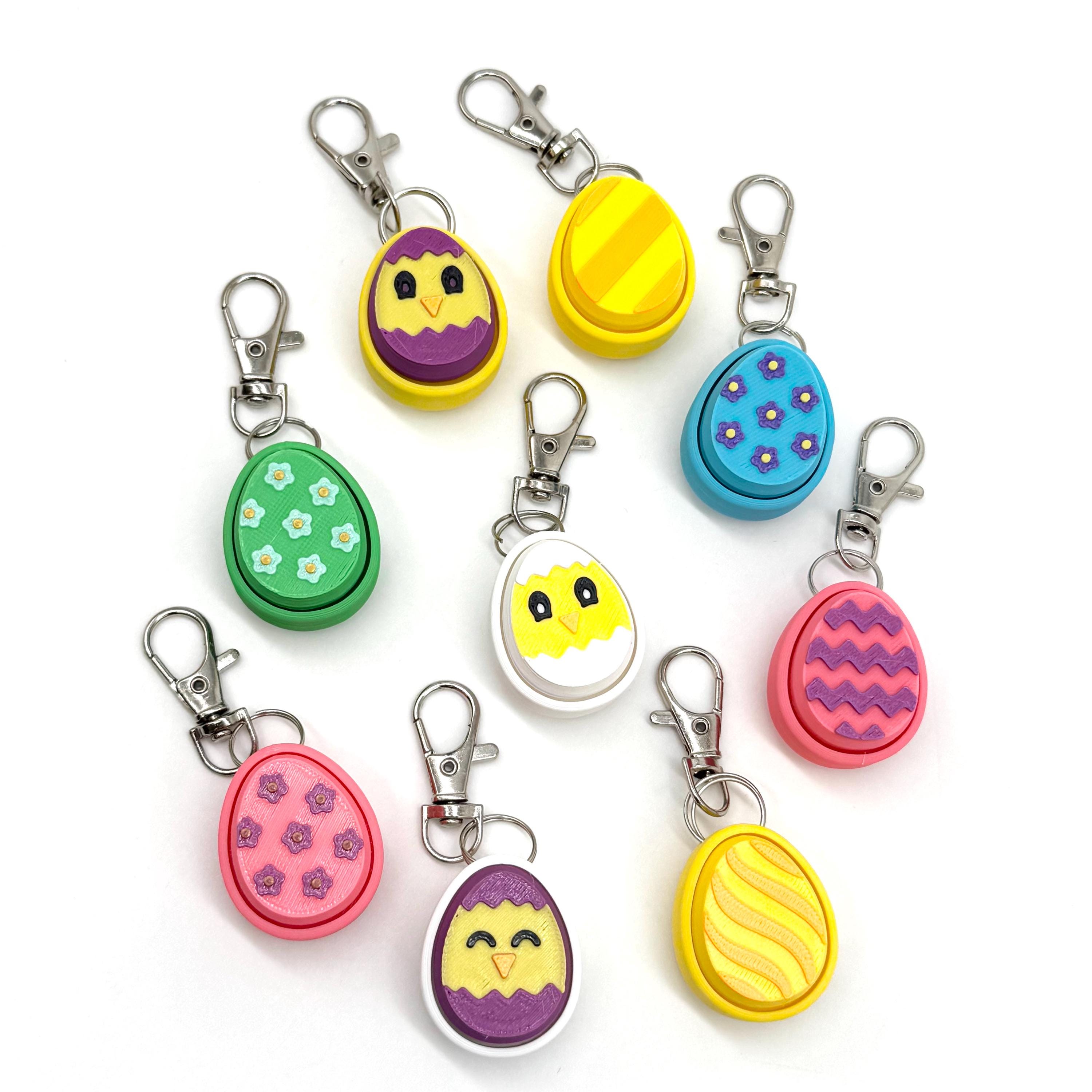 Fidget Keychain Clicker- Keychains for Sensory Relief, Stress Relief ...