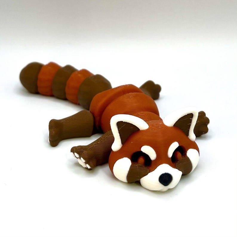 Trash Canimals- Articulating Raccoon "Trash Panda" Figurine, Articulating Red Panda Figurine, Articulating Skunk Figurine Red Panda