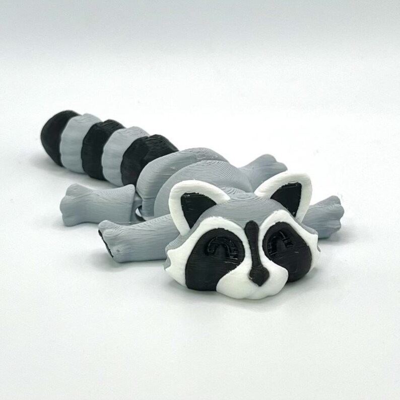 Trash Canimals- Articulating Raccoon "Trash Panda" Figurine, Articulating Red Panda Figurine, Articulating Skunk Figurine Raccoon