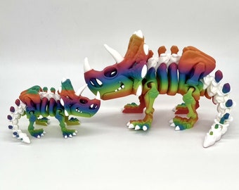 Articulating Triceratops Skeleton Figurine