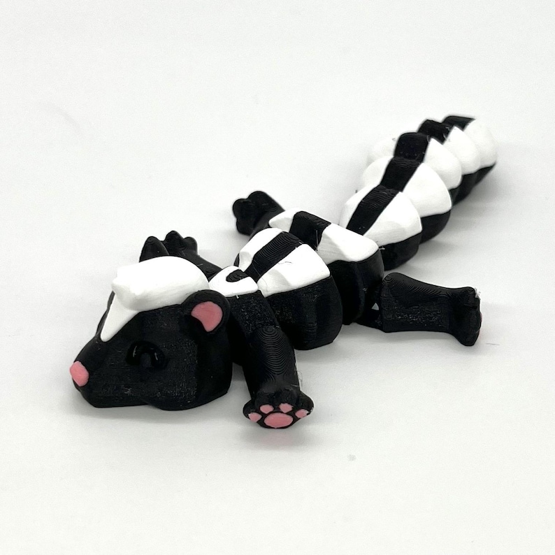 Trash Canimals- Articulating Raccoon "Trash Panda" Figurine, Articulating Red Panda Figurine, Articulating Skunk Figurine Skunk