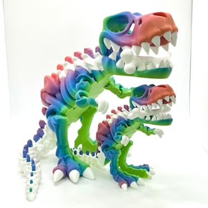 2 Color TRex Skeleton Figurine