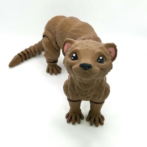 Articulating Ferret Figurine Brown