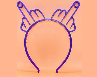 Divertida tiara "dedo medio" / accesorio de diadema portátil - impreso en 3D - 18 colores disponibles