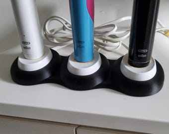 Oral B Electric Toothbrush Triple Charging Stand Holder for Multiple Toothbrushes